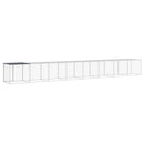 vidaXL antracitszürke horganyzott acél tyúkketrec tetővel 803x98x90 cm