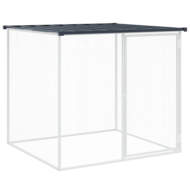 vidaXL antracitszürke horganyzott acél tyúkketrec tetővel 803x98x90 cm