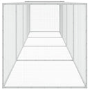 vidaXL világosszürke horganyzott acél tyúkketrec tetővel 403x98x90 cm