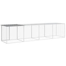 vidaXL világosszürke horganyzott acél tyúkketrec tetővel 403x98x90 cm