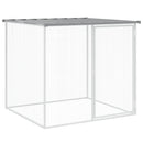 vidaXL világosszürke horganyzott acél tyúkketrec tetővel 403x98x90 cm