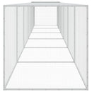 vidaXL világosszürke horganyzott acél tyúkketrec tetővel 603x98x90 cm