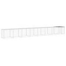 vidaXL világosszürke horganyzott acél tyúkketrec tetővel 803x98x90 cm