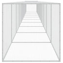 vidaXL világosszürke horganyzott acél tyúkketrec tetővel 1003x98x90 cm