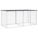 vidaXL antracit színű, horganyzott acél csirkeketrec tetővel 203 x 98 x 90 cm