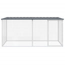 vidaXL antracit színű, horganyzott acél csirkeketrec tetővel 203 x 98 x 90 cm