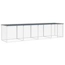 vidaXL antracitszürke horganyzott acél tyúkketrec tetővel 403x98x90 cm