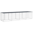 vidaXL antracitszürke horganyzott acél tyúkketrec tetővel 403x98x90 cm