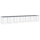 vidaXL antracitszürke horganyzott acél tyúkketrec tetővel 603x98x90 cm