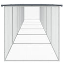 vidaXL antracitszürke horganyzott acél tyúkketrec tetővel 603x98x90 cm