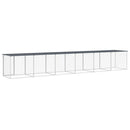 vidaXL antracitszürke horganyzott acél tyúkketrec tetővel 603x98x90 cm