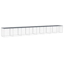 vidaXL antracitszürke horganyzott acél tyúkketrec tetővel 803x98x90 cm