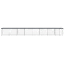 vidaXL antracitszürke horganyzott acél tyúkketrec tetővel 803x98x90 cm