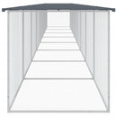 vidaXL antracitszürke horganyzott acél tyúkketrec tetővel 803x98x90 cm