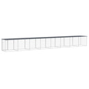 vidaXL antracitszürke horganyzott acél tyúkketrec tetővel 803x98x90 cm