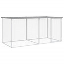 vidaXL világosszürke horganyzott acél tyúkketrec tetővel 203x98x90 cm