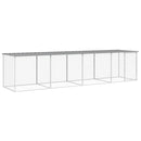 vidaXL világosszürke horganyzott acél tyúkketrec tetővel 403x98x90 cm