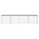vidaXL világosszürke horganyzott acél tyúkketrec tetővel 403x98x90 cm