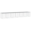 vidaXL világosszürke horganyzott acél tyúkketrec tetővel 603x98x90 cm