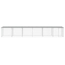 vidaXL világosszürke horganyzott acél tyúkketrec tetővel 603x98x90 cm