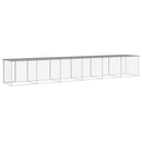 vidaXL világosszürke horganyzott acél tyúkketrec tetővel 603x98x90 cm