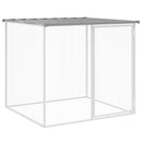 vidaXL világosszürke horganyzott acél tyúkketrec tetővel 603x98x90 cm