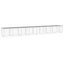 vidaXL világosszürke horganyzott acél tyúkketrec tetővel 803x98x90 cm