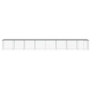 vidaXL világosszürke horganyzott acél tyúkketrec tetővel 803x98x90 cm