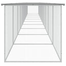 vidaXL világosszürke horganyzott acél tyúkketrec tetővel 1003x98x90 cm