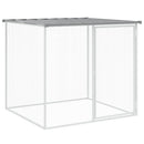 vidaXL világosszürke horganyzott acél tyúkketrec tetővel 1003x98x90 cm