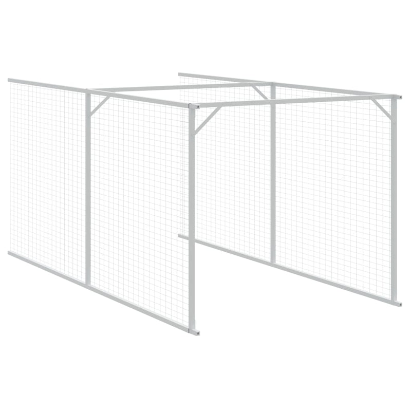 vidaXL antracitszürke horganyzott acél kutyakennel 117 x 405 x 123 cm