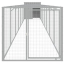 vidaXL világosszürke horganyzott acél kifutós kutyaház 110x813x110 cm