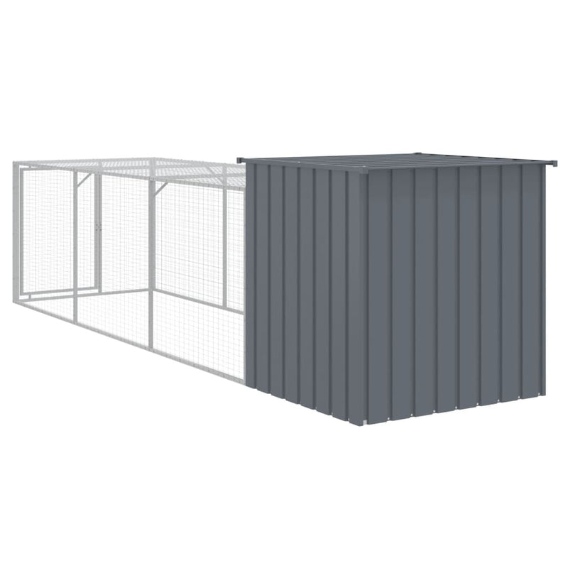 vidaXL antracitszürke horganyzott acél tyúkketrec 110x405x110 cm