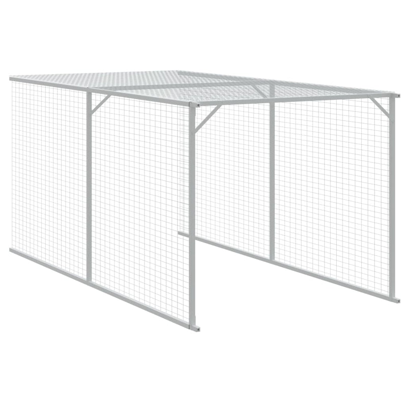 vidaXL antracitszürke horganyzott acél tyúkketrec 110x405x110 cm