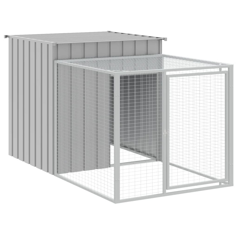 vidaXL világosszürke horganyzott acél tyúkketrec 110x813x110 cm
