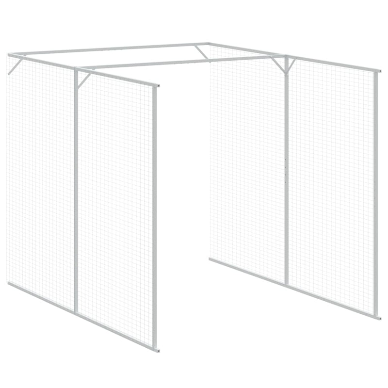 vidaXL antracitszürke horganyzott acél kutyakennel 165x1067x181 cm