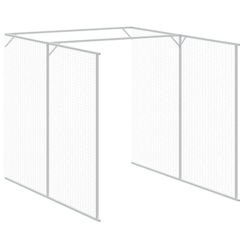 vidaXL antracitszürke horganyzott acél kutyakennel 165x1271x181 cm