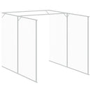 vidaXL világosszürke horganyzott acél kifutós kutyaház 165x455x181 cm