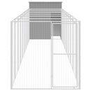 vidaXL világosszürke horganyzott acél kifutós kutyaház 165x1067x181 cm