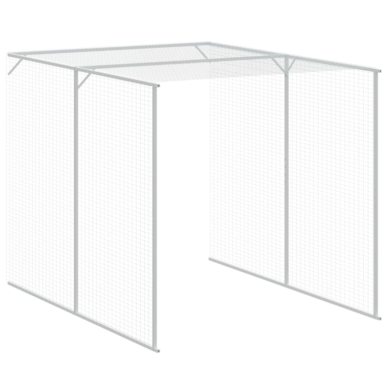 vidaXL antracit horganyzott acél tyúkketrec kifutóval 165x659x181 cm