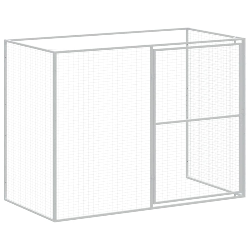 vidaXL antracitszürke horganyzott acél kutyakennel 214x661x181 cm