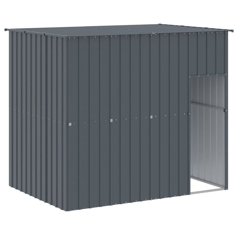vidaXL antracitszürke horganyzott acél kutyakennel 214x1273x181 cm