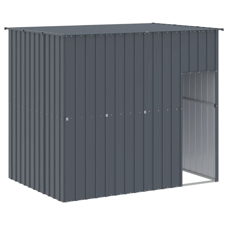 vidaXL antracitszürke horganyzott acél kutyakennel 214x253x181 cm