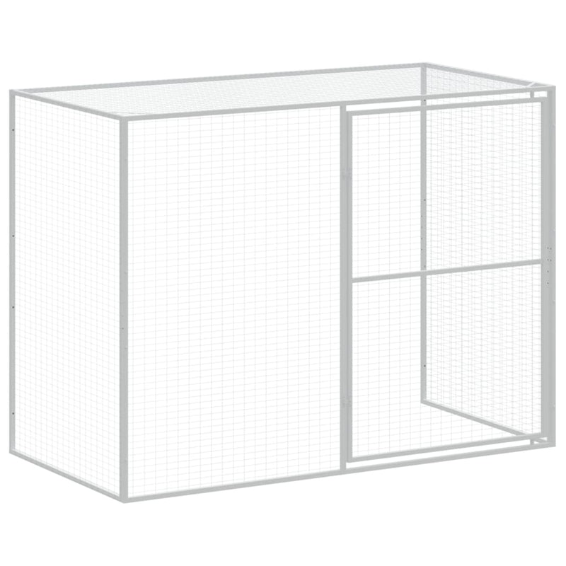 vidaXL antracitszürke horganyzott acél kutyakennel 214x253x181 cm