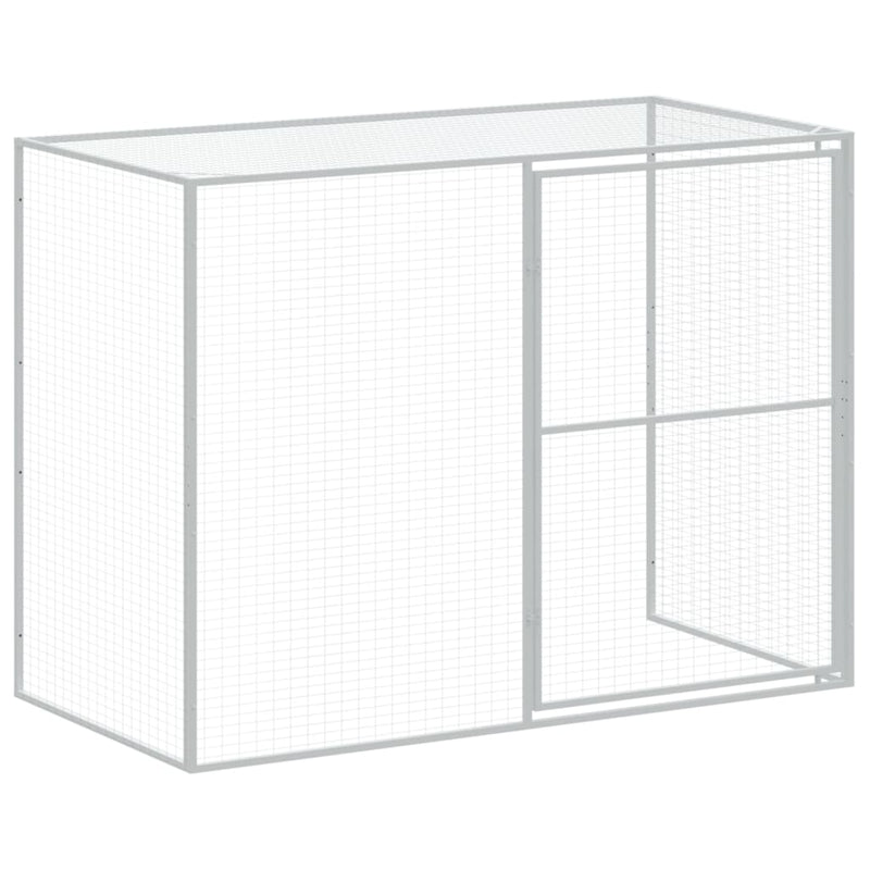 vidaXL antracitszürke horganyzott acél kutyakennel 214x1069x181 cm