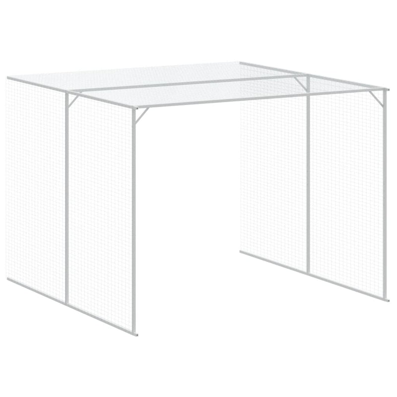 vidaXL világosszürke horganyzott acél kifutós kutyaház 214x1069x181 cm