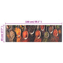 vidaXL mosható kanál- és fűszermintás bársony konyhaszőnyeg 45x150 cm