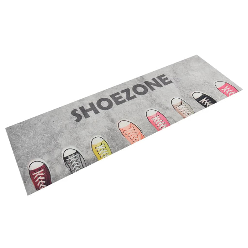 vidaXL mosható shoezone feliratos bársony konyhaszőnyeg 60x180 cm