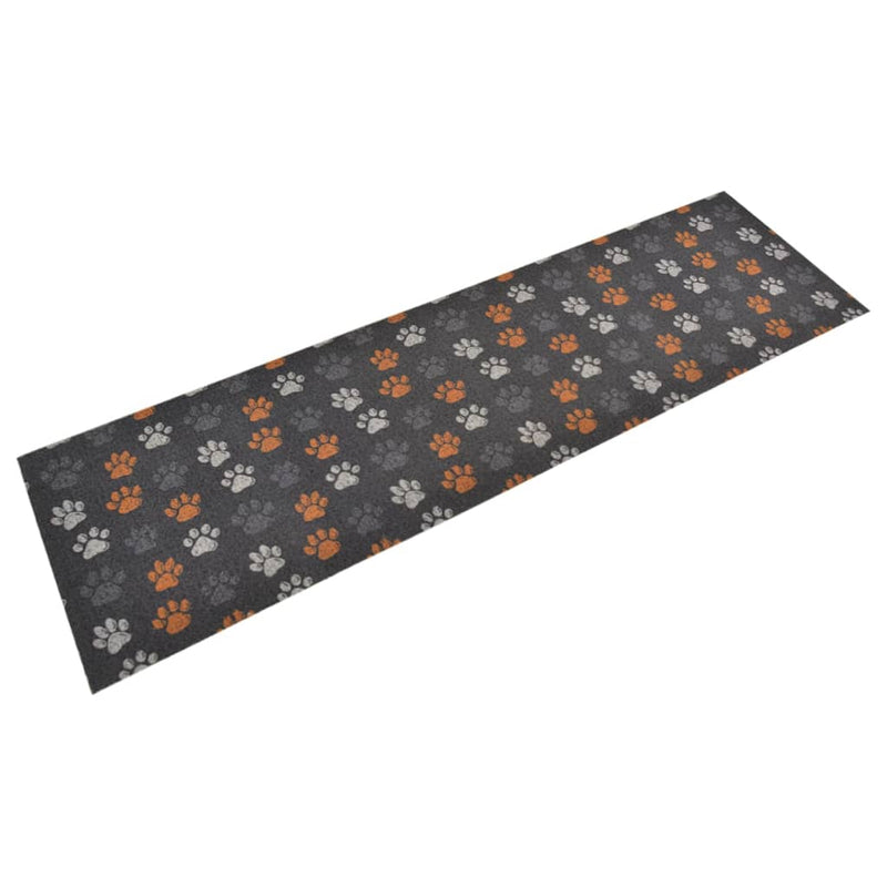 vidaXL mosható tappancsmintás bársony konyhaszőnyeg 45 x 150 cm