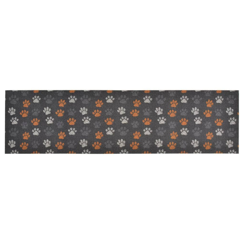 vidaXL mosható tappancsmintás bársony konyhaszőnyeg 45 x 150 cm
